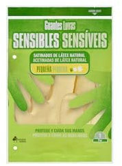 Genérico Lot de 4 gants sensibles en latex Forêt Vert Taille S