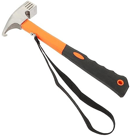 VILLCASE Zelthammer Mit Heringsauszieher Aus Kohlenstoffstahl Tragbarer Hammer Für Camping Und Outdoor-aktivitäten Multifunktionswerkzeug Mit Ergonomischem Griff Und Flaschenöffner-funktion
