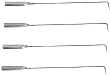 Alipis 4pièces Tisonnier Intérieur Lot De Bâtons De Feu De Camp Extra Longs Pour Foyer Extérieur Outil De Cheminée Robuste Long Crochet à Charbon