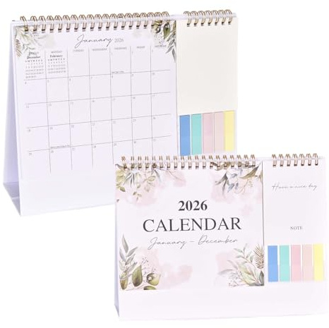 Calendario 2026 da Tavolo Scrivania Misura 25.6X19.5 cm Festività Italiane con 12 Mesi. Ideale per Piccoli Appunti Sulla Scrivania in Ufficio Casa e Lavoro