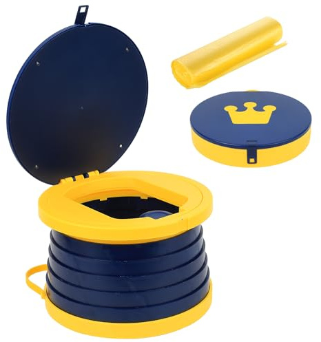 Reise Töpfchen für Kinder, Klapptöpfchen für Unterwegs, Reisetöpfchen Faltbarer Toilettensitz, Faltbares Töpfchen Baby Jungen Mädchen für Training Notfall Toilette, mit Potty Liners
