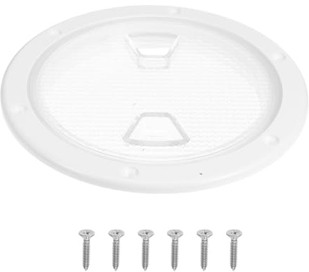 DECORNIJIA Coperchio del Boccaporto Marino Antiscivolo 6 in Plastica con Guarnizione per Barche Yacht Kayak – Piastra di Copertura del Ponte Resistente per Accesso Ispezione e