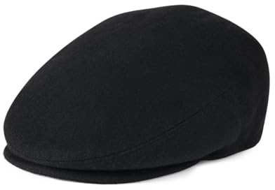 FEINION Men's Wool Blend Newsboy Cap Tweed Cabbie Driving Flat Hat