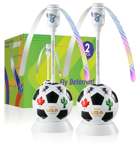 Lot de 2 éventails anti-mouches sur le thème du football pour tables, éventails alimentaires portables pour éloigner les mouches, ventilateur d'intérieur et d'extérieur pour pique-nique, barbecue