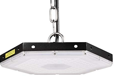 Viugreum LED UFO Lampada Industriale 100W, Illuminazione Bianco Freddeo Impermeabile IP65,9000LM per interni/esterni Proiettori a sospensione commerciale, 6500K Luci bianche per garage