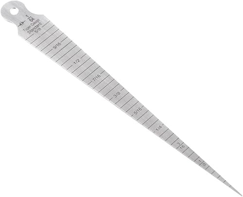 Medidor CóNico, Calibre CóNico de Acero, 1-15 Mm de Acero Inoxidable de Calibre Espesores, Herramienta de MedicióN de Agujeros MéTricos/Imperios para DiáMetros de Agujeros PequeñOs, Ranuras