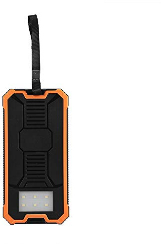 Caricabatterie Power Bank, Solar Power Bank 20000mAh Grande capacità e rispettoso 'ambiente per l'esterno per i viaggi per la casa per la scuola(arancia)
