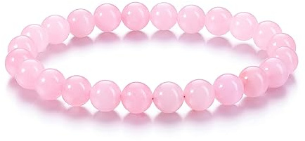 CrystalTears Healing Crystal Bracelet 8mm Natural Gemstone Bead Bracelets for Women Men Energy Quartz Crystal Stone Stretch Bracelet Gifts for Her Christmas Valentine
