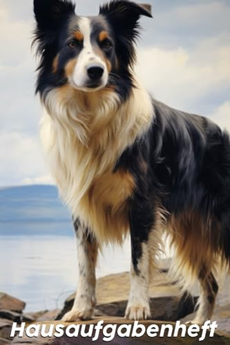 Border Collie Hausaufgabenheft: Kleines einfaches Hausaufgabenheft für Hunde Liebhaber