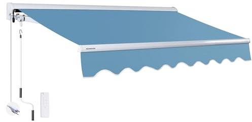 ADVANING Luxury Series Electric Retractable Awning,10'x8', Cerulean