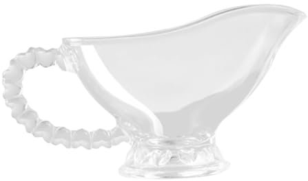 CIYODO Glass Gravy Boats and Milk Gravy Boats 120ml Glass Creamer Pot Easy to Clean and Store Suitable for Dinner Party and Birthday Party Dipping Sauce Cup