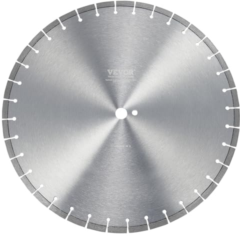 VEVOR Diamond Blade, 14inch/350mm Concrete Saw Blade Wet or Dry, 0.39inch/10mm Flat Teeth Diamond Segment Blade, Universal 1 inch/25.4 mm Center Hole Diameter, for Concrete Cement Board Tile Brick