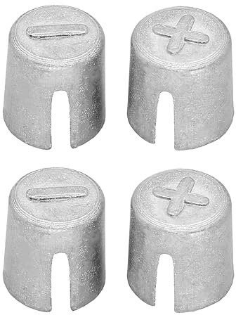 Flaconi 2 Paia Auto Batteria Post Riparazione Spessori Posti,Adattatore Poli Batteria,Morsetti Batteria Auto Manicotti per Terminali Batteria,per Connessioni di Batterie Post lato Positivo e Negativo