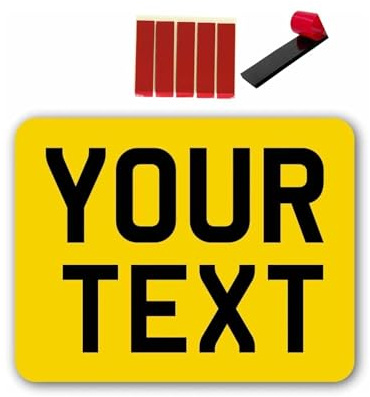 Motorbike Rear Number Plates 9x7 with Double Sided Sticky Pads, 100% ROAD/MOT Legal - Premium Quality UK Registration Number Plates Passed Plates