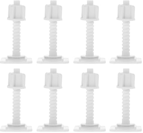 Beavorty 4 Paar Toilettenschrauben aus Kunststoff 3,8x3,8cm für Wc Sitz Befestigung Untere Toilettenboden Schrauben Ersatzset Kompatibel mit Verschiedenen Toilettensitzen