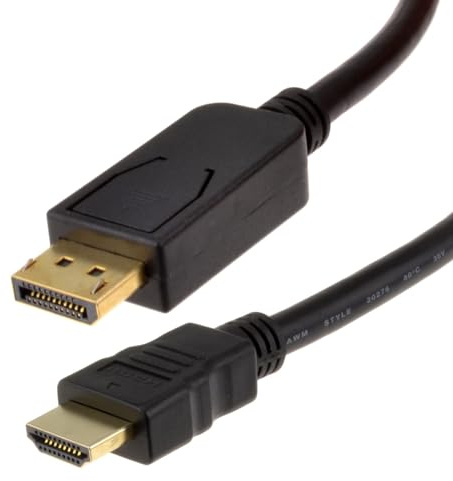 kenable DisplayPort Plug to HDMI Male Plug Display/Monitor/TV Cable 0.5m 50cm