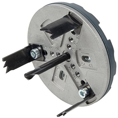 wolfcraft Sega a tazza regolabile, per sanitari I 5984000 I Per la preparazione di installazioni sanitarie nel cartongesso