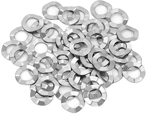 Wave Washer Stainless Steel Wave Spring Washers Lock Tools M3, M4, M5, M6, M8, M10, M12, M14, M16,M20for Domestic Commercial Appliances (M6(50PCS))