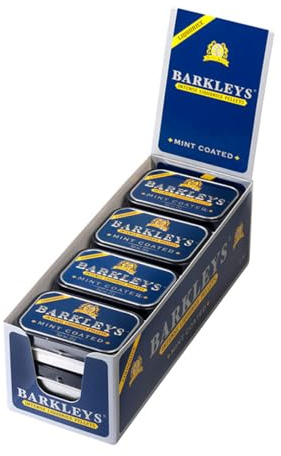 Barkleys Liquorice Pellets Mints 12 x 18 gr. Pastillen mit Minzgeschmack STARK