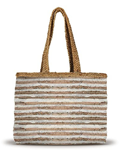 BANZAII TEXTILE INNOVATOR ONLINE sac d’été de mer, plage, jute entièrement fait à la main Saint-Tropez Beige