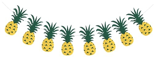 Gadpiparty Striscione Decorativo Con Festone Di Ananas in Tessuto Non Tessuto Ghirlanda Da Appendere Set Di Decorazioni Per Feste Hawaiane A Tema Hawaiano