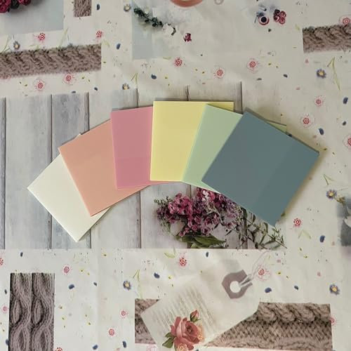 300 st klisterlappar, post-it-anteckningar, genomskinlig, klar, supersjälvhäftande, avtagbar, vattentät, perfekt för att studera och skriva i läroböcker, skola och kontorsmaterial (6 dynor, 6
