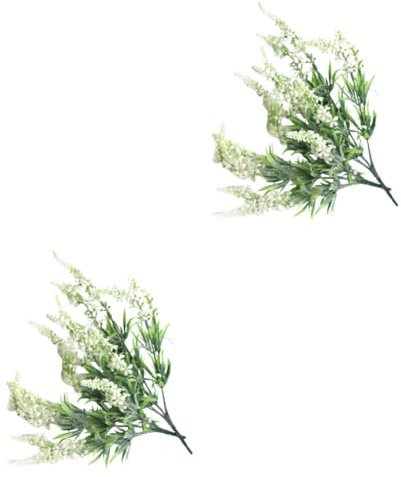 Zerodeko 4 Stück Künstlicher Lavendel Mit Seidenblumen Lebensechte Pflanzenornamente Hochzeit Zaumstrauß Lebensechtes Blatt Künstliche Blumen Pflanzen Pflanzendekor Weiß Der Zaun Anlage