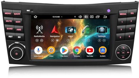 GONFEN 8-Núcleos Android 14 Autoradio Dab+ Radio de Coche para Mercedes Benz E-Clase W211 CLS Clase W219 GPS 4GB + 64GB Navegación Estéreo Inalámbrico CarPlay Android Auto WiFi 4G USB Bluetooth DSP FM