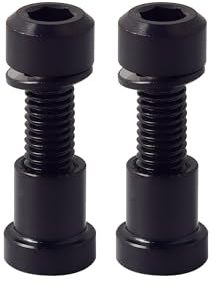 EKHNMTCM Fahrrad Vorbau Befestigungs Bolzen Mutter Lenker Schloss Titan Bolzen M5x16 18 20mm Schraube Verschluss Vordere Gabel Verschluss Zubehör(2pcs Black,M5x20mm)