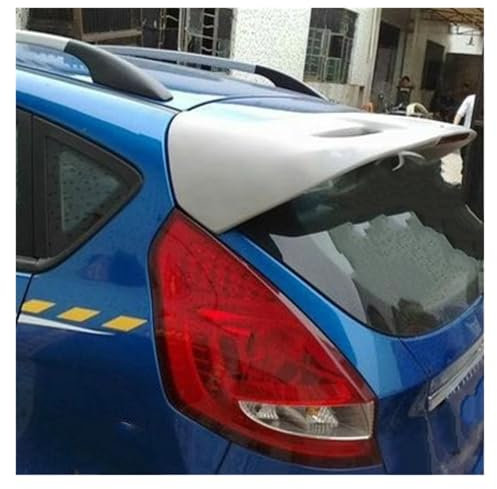 NITRIMS Heckspoiler Für Ford Für Fiesta 2009 2010 2011 2012 2013 Auto ABS Kunststoff Unlackiert Farbe Hinten Trunk-Boot Flügel Spoiler Auto Accessori HintenSpoiler(Unpainted)