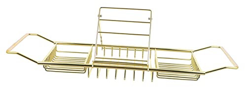 Alipis 1pc Versenkbare Badewanne Rack Buch Wein Tablet rutschfeste Badewanne Regal Bad Zubehör Lagerung