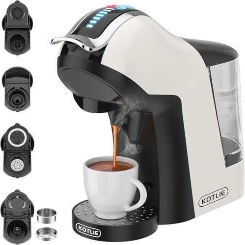 19Bar 5en1 Máquina de Café Espresso Multicápsulas para Nespresso/Dolce Gusto/La*vazza MODO MIO y Cápsulas de Café Molido/ESE
