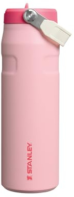 Stanley 1913 Flip Straw Trinkflasche 0.7L - Strawberry Cream | Kühlt 10 Std. - 3 Tage eisgekühlt - Auslaufsicher - BPA-frei - Spülmaschinenfest