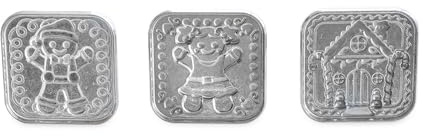 Nordic Ware Gingerbread Cookie Stamps (Set of 3), Sturdy Cast Aluminium Cookie Stamp Set, Cookie Press Set Made in the USA, Sturdy and Durable Biscuit Maker Press Set