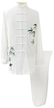 Set di Tai Chi Uomini Donna,Uniforme Kung Fu Unisex,Stile Cinese Unisex Set Maniche Lunghe,Leggero E Confortevole,Adatto per Arti Marziali E Meditazione