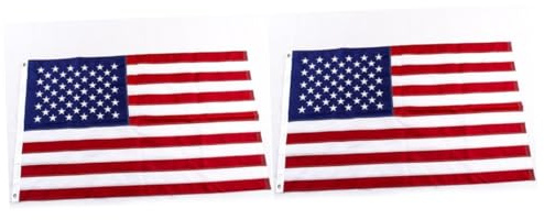 VICASKY 2 Pièces Drapeau Américain Brodé Tissu Oxford Résistant Drapeau Us Décoratif pour Extérieur Coutures Renforcées et Détaillées