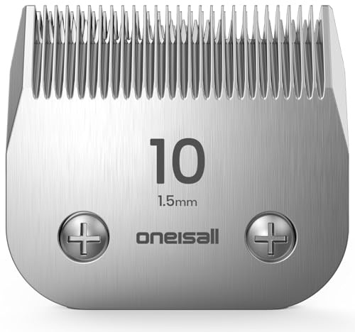 oneisall PC14 1.5mm Ersatzklinge Profi Hundeschermaschine, Ultra Edge Klinge - Hergestellt aus karbonisiertem Stahl, widersteht Hitze und Rost mit lang anhaltenden scharfen Kanten (#10)