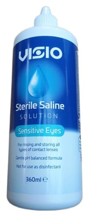 Contact Lens Care Saline Solution 360ml | Gentle Rinse & Storage Solution for All Contact Lenses | Sterile, pH Balanced Formula for Daily Lens Hygiene
