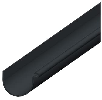 4 Home & Garden | Dachrinne Regenrinne Rinne 150 cm | Dachrinnensystem 60 mm Typ250 Fallrohr DN 60 | Halbrundrinne Kunststoff PVC Anthrazit