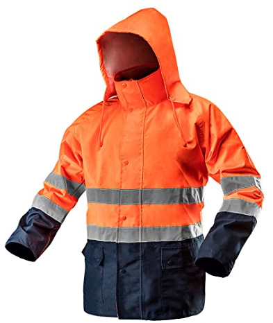 Reflectante con reflektio rayas en ISO 20471 Chaqueta de Advertencia Naranja Neon Amarillo Lluvia Chaqueta Chaqueta de trabajo LeiKaTex Chaqueta de seguridad, Naranja