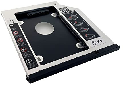 2nd HDD SSD Hard Drive Optical Bay Frame Caddy Tray for Dell Latitude E5440 with Bezel Front Cover Mounting Bracket