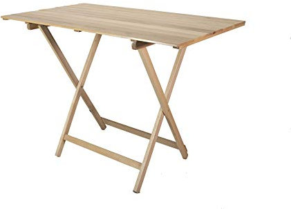 Tomaino - Tavolo Pieghevole Legno Quadrato Salvaspazio - Tavolo Richiudibile Da Interno ed Esterno - Tavolino Richiudibile Portatile per Giardino, Balcone, Campeggio