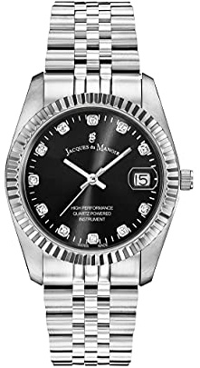 Jacques Du Manoir Damenuhr - Inspiration, 36 mm Analog Quarzuhr mit Edelstahl Armband