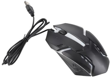 PUSOKEI Gaming Mouse Wired, RGB Mouse 1200 DPI Laptop PC Mouse with 3D Scroll Wheel, for for 8, for 7, for Vista or for XP etc, Plug and Play(black)
