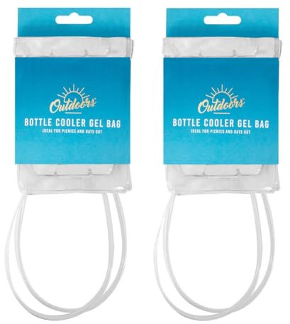 YöL Pack of 2 Drinks Bottle Cooler Bag - Freezable Beer Wine Champagne Pouch With Handles, Summer Party Picnic BBQ Camping