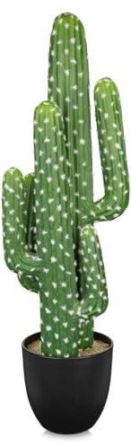 Oairse Konstväxt kaktusväxter stor konstgjord växt stor i kruka växter dekoration fikonkaktus euphorbia accruensis kaktus konstgjord kaktus för hem, trädgård, kontor, typ 2
