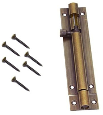 3 Inch Brass Door Bolt Lock Barrel Sliding Lock Bronze Solid Door Latch for Bathroom Bedroom Garden Shed Doors