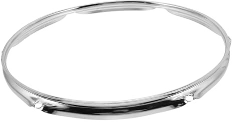 Stahl Snare Drum Spannreifen in Silber, Ersatzreifen für Snare | Seitenring für Trommel, Konsistente Spannung und Form, Leicht zu Installieren