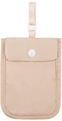 JUCHRZEY Damen versteckte BH-Geldbörse, einfarbig, Reise-BH-Geldbörse, Klappenverschluss, Geldgürteltasche, Taschendiebstahlgürtel, Damentasche