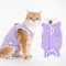 Amexo Katzenbody Nach Op Kastration Recovery Suit Katze Haustier-medizinisches Chirurgisches Hemd Professioneller Erholungsanzug für Katzen und Hunde Lila (S)